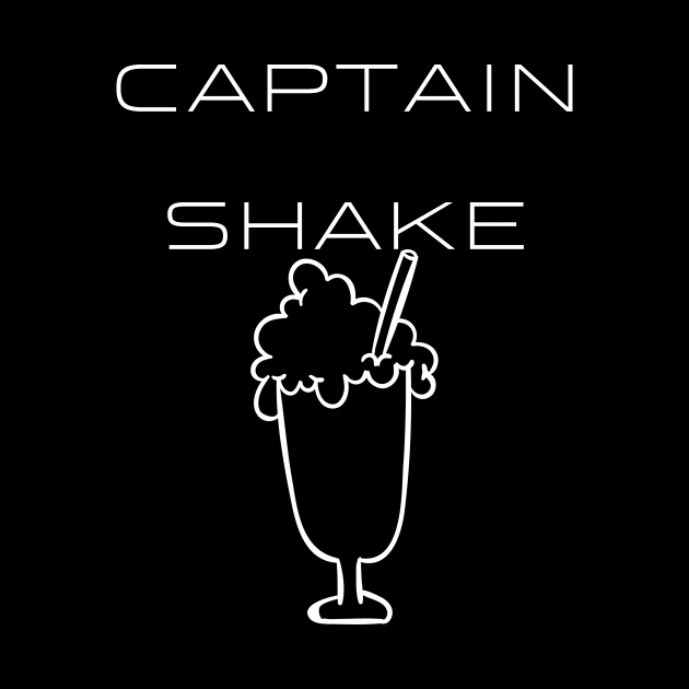 Captain Shake Typography White Design by Stylomart