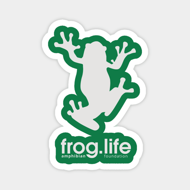 Frog.Life (Light Grey) Magnet by amphibianfoundation