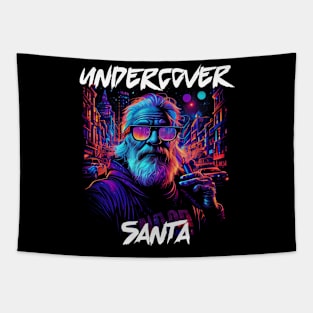 Undercover Santa in Town 3 Tapestry