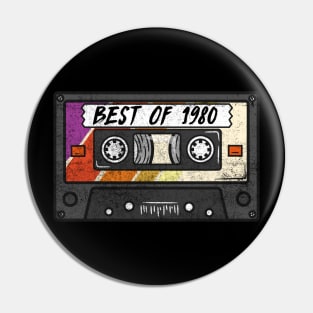 Happy 40th Birthday Party - Retro Cassette 1980 Gift Pin