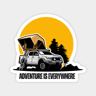 Adventure Is Everywhere 4WD Camper Tent Magnet