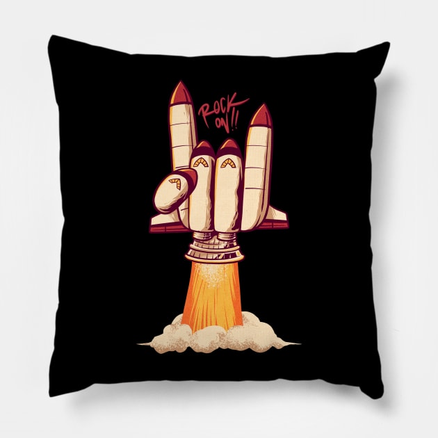 rocket rocks Pillow by spoilerinc