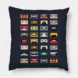 Music Vintage Cassettes Pillow