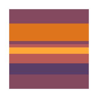 A captivating concoction of Old Heliotrope, Deep Ruby, Dark Salmon, Brownish Orange and Mango stripes. T-Shirt