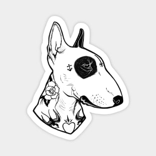 Dog Tattooed Bull Terrier Magnet