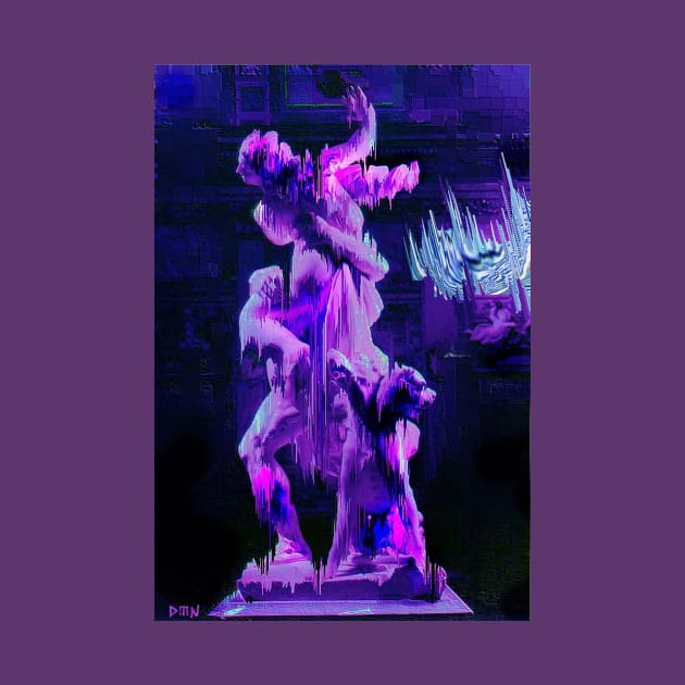 Vaporwave greek glitch statue by isarol