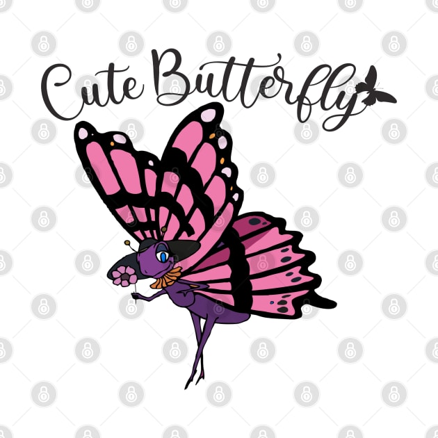 Cool Butterflies Design - Cute Butterfly by Animal Specials