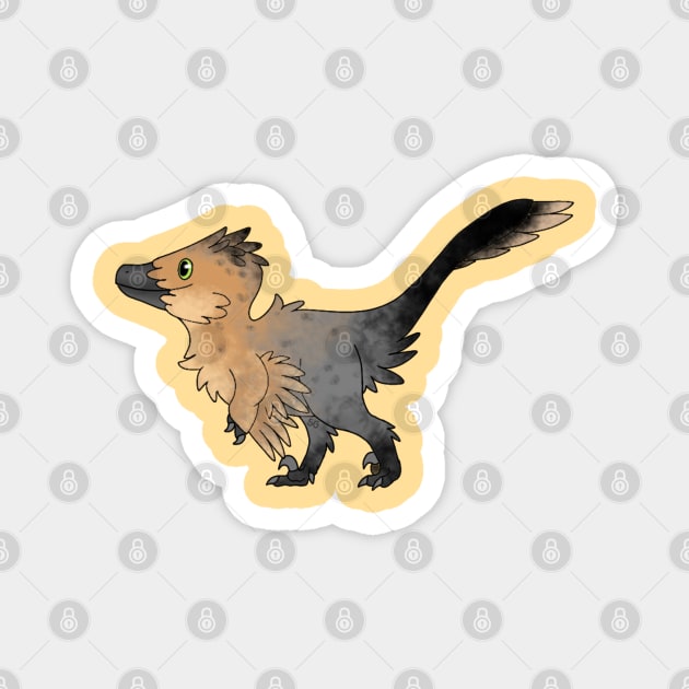 Cute Velociraptor Magnet by saradrawspaleo