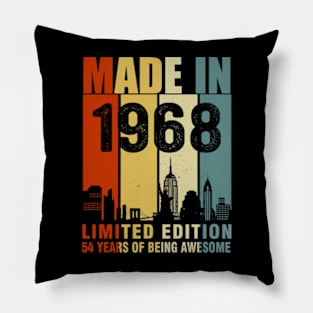 Made In 1968 Limited Edition 54 Years Of Being Awesome Pillow