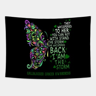 gallbladder cancer butterfly i am the storm Tapestry