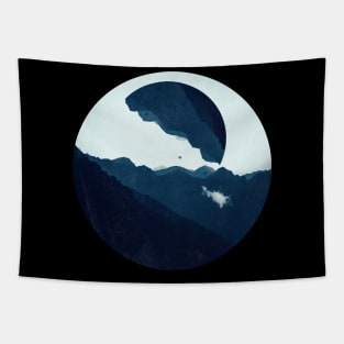 Dark Mountain Peaks Tapestry