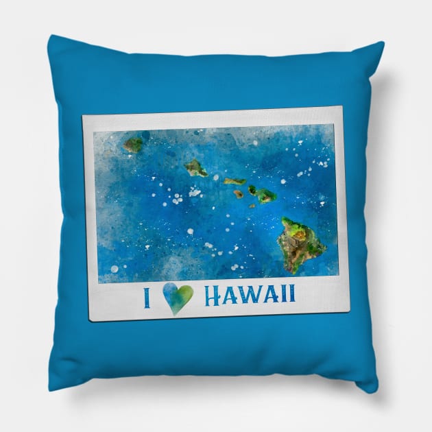 snapshot - i heart hawaii Pillow by mystudiocreate