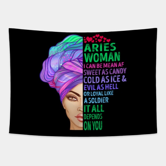 Aries Woman Tapestry by SusanFields