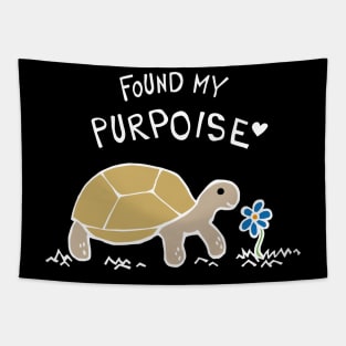 Found My Purpoise Tortoise (White) Tapestry