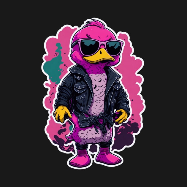 Cute Cool Pink Duck Wearing Sunglasses by BKSMAIL-Shop