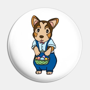 Easter Corgi Pin