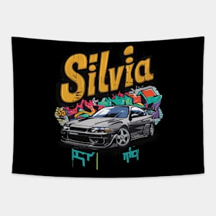 Nissan Silvia S15 JDM Drift Vintage Car Tapestry