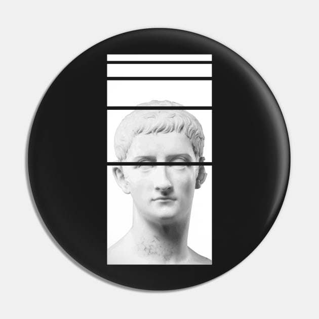 Glitch Aesthetic Greek Bust | Vaporwave Pin by MeatMan