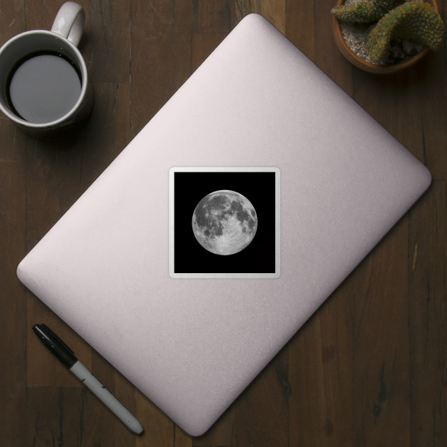 Full Moon - Moon - Sticker