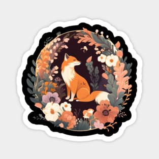 Cottagecore Aesthetic Fox Cute Vintage Magnet