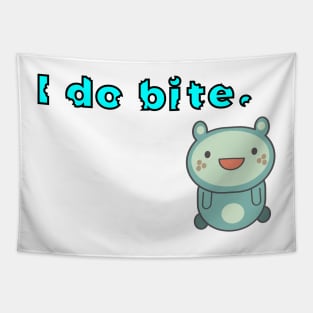 I do bite. cute 4 (Black frame) Tapestry