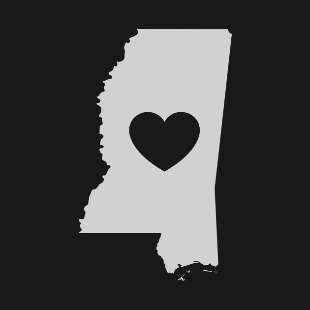 Mississippi Love Heart by helloshirts