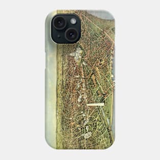 Antique Map with a Panoramic View of Washington DC Phone Case