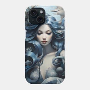 Blue Mermaid Drawing Phone Case