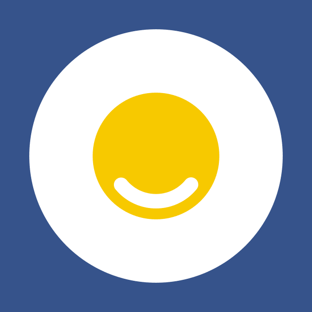 Minimalist Smiley Happy Fried Egg by vectalex