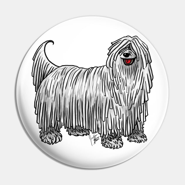 Dog - Komondor - white Pin by Jen's Dogs Custom Gifts and Designs