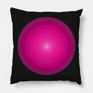 Glowing pink circle Pillow