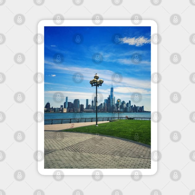 Manhattan Skyline, Hoboken, NJ Magnet by eleonoraingrid