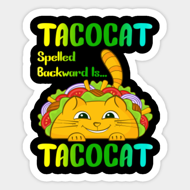 Tacocat Spelled Backwards Is Tacocat Kitty Cat Navy Graphic