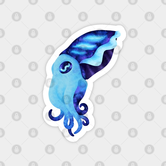 Galaxy Cuttlefish Magnet by EnchantedAnimal