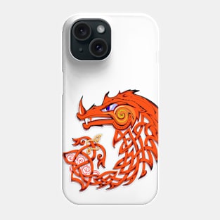 Red Celtic dragon Phone Case