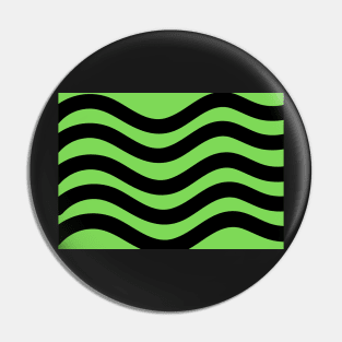 Light Green and Black Wavy Lines Pin