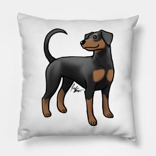 Dog - Doberman Pinscher - Black and Tan Natural Pillow