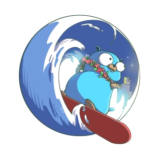 Golang Gopher Go Surfing T-Shirt