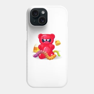 Gummy Bear plays with Candy Worms Phone Case