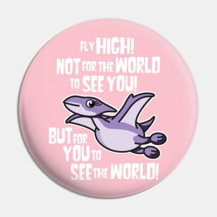 Pterodactyl Girl Dinosaur Pin