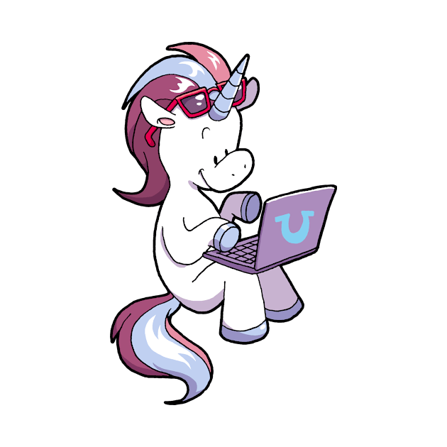 Laptop unicorn by Adamis