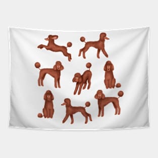 Chocolate Poodles Tapestry