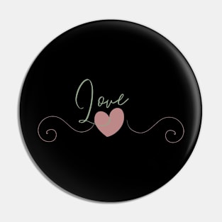 Swirly Love Pin