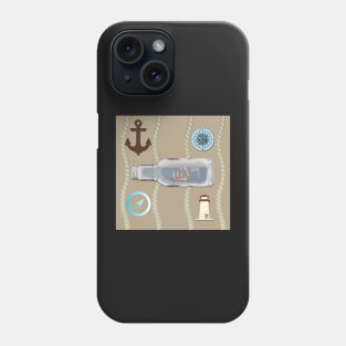 THE BEACH IS MY HAPPY PLACE NAUTICAL THEMED PILLOWS Phone Case