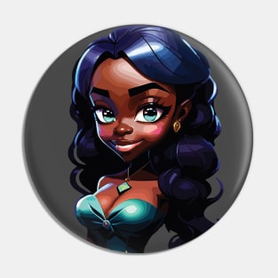 Cute Black Princess #3 Pin