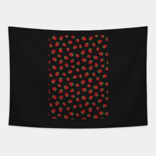 Strawberry Print Pattern Illustration by Hey Visuals Tapestry