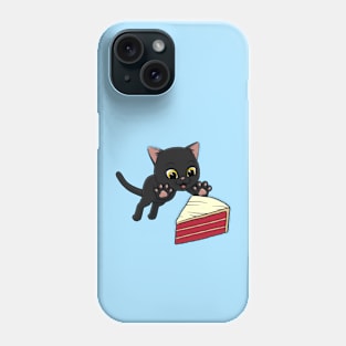 Bombay Cat excited to eat Red Velvet Cake Phone Case