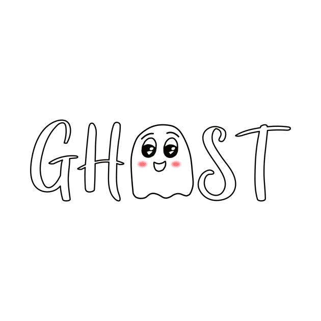 Ghost Lettering Word Cute by Hariolf´s Mega Store