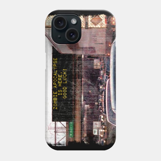 Zombie Apocalypse Traffic Sign Phone Case by Digital GraphX