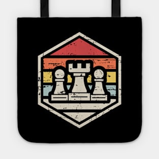 Retro Badge Chess Rook Tote